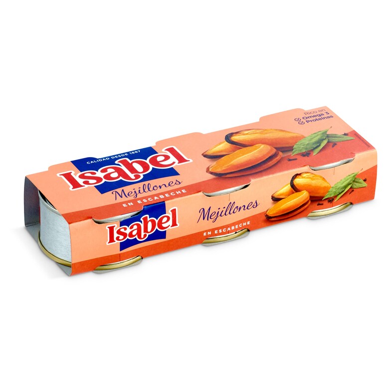 Dia Mejillones en escabeche Isabel lata 3 x 43 g