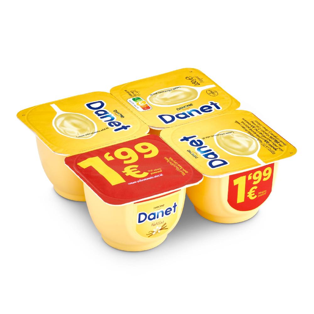 Dia Natillas de vainilla Danet pack 4 x 120 g