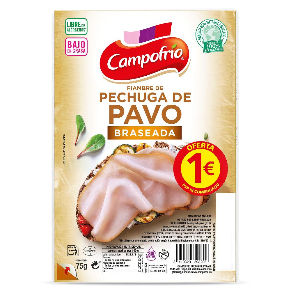 Dia Pechuga de pavo braseado Campofrío sobre 75 g