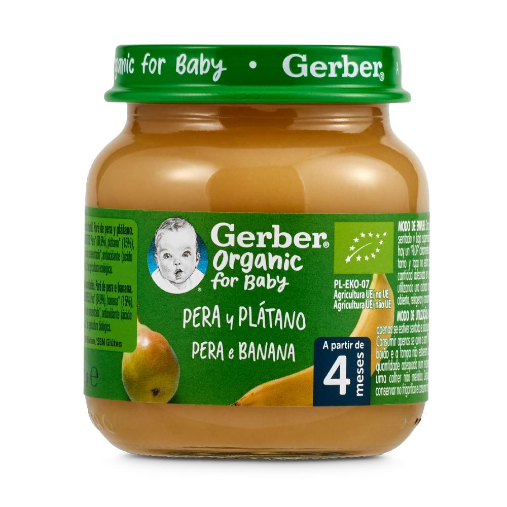Dia Puré de pera y plátano Gerber frasco 125 g