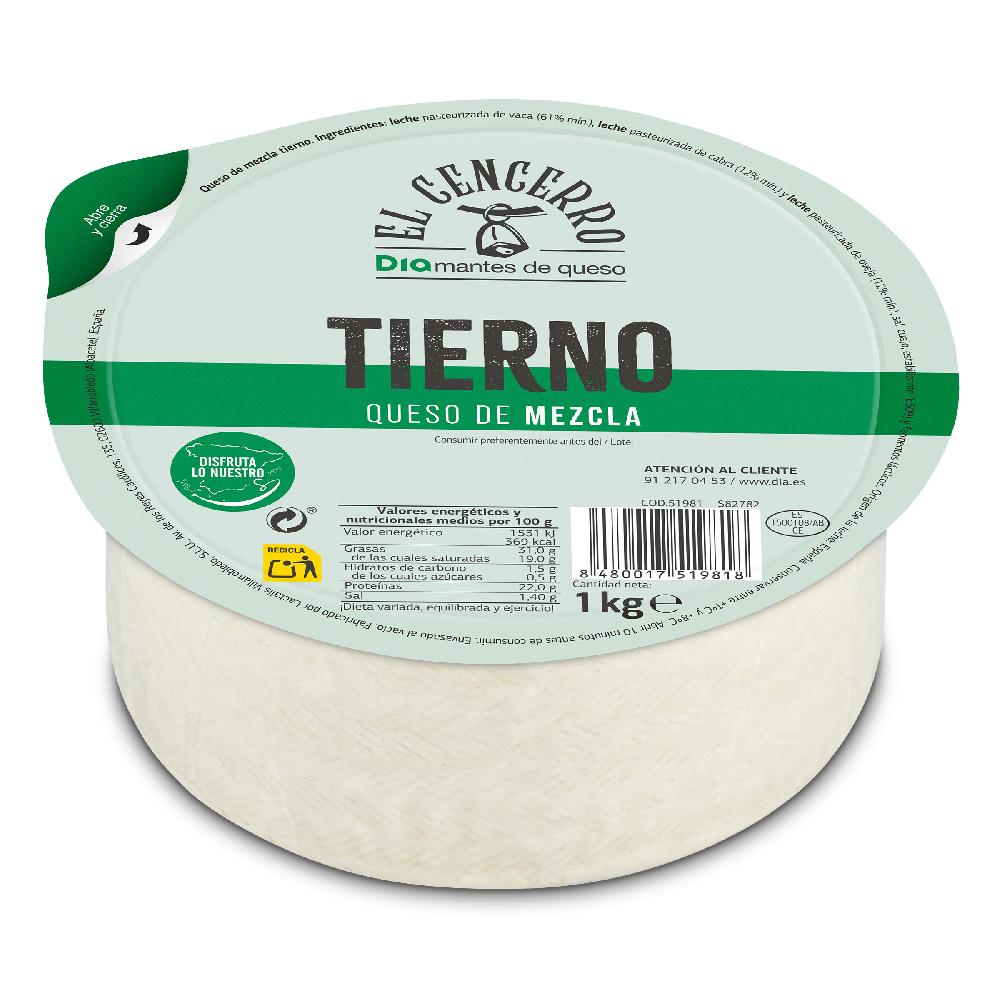 Dia Queso tierno El Cencerro de Dia 1 Kg