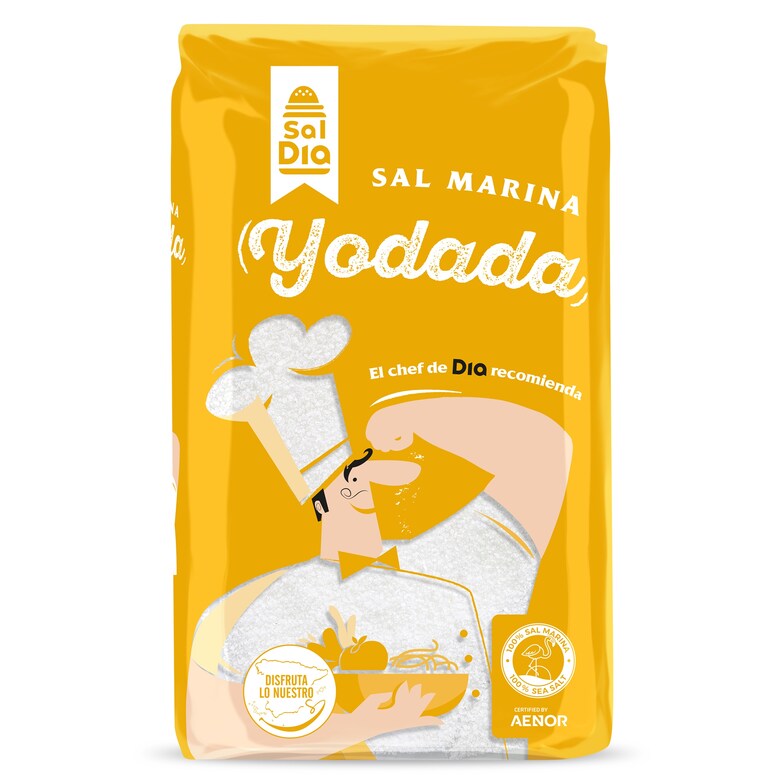 Dia Sal marina yodada Dia paquete 1 Kg