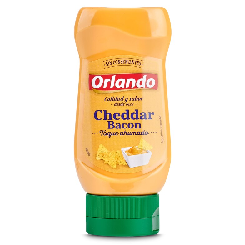 Dia Salsa sabor cheddar y bacon Orlando bote 245 g