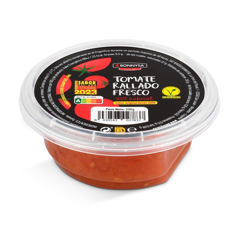 Dia Tomate Rallado Natural Bonnysa Tarrina 200 G