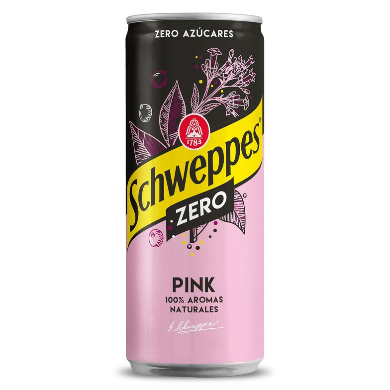 Dia Tónica rosa zero Schweppes lata 33 cl