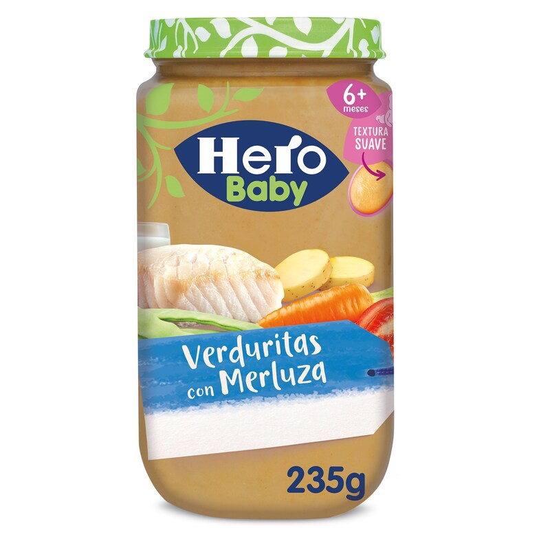 Dia Verduritas con merluza Hero frasco 235 g