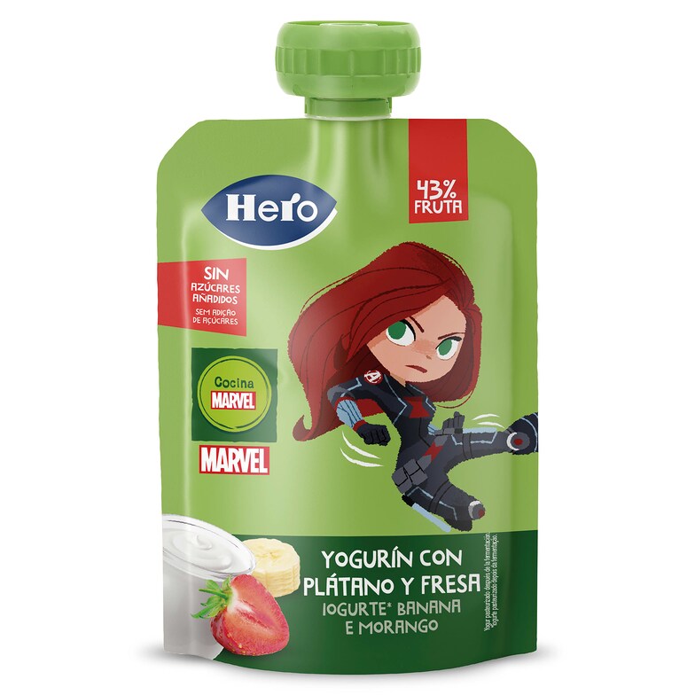 Dia Yogur con plátano y fresa Hero bolsa 100 g