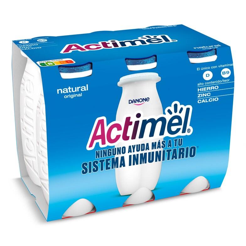 Dia Yogur líquido natural Actimel pack 6 x 100 g