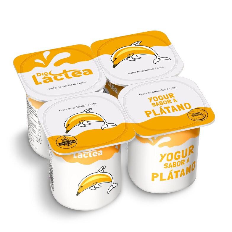 Dia Yogur sabor plátano Dia Láctea pack 4 x 125 g