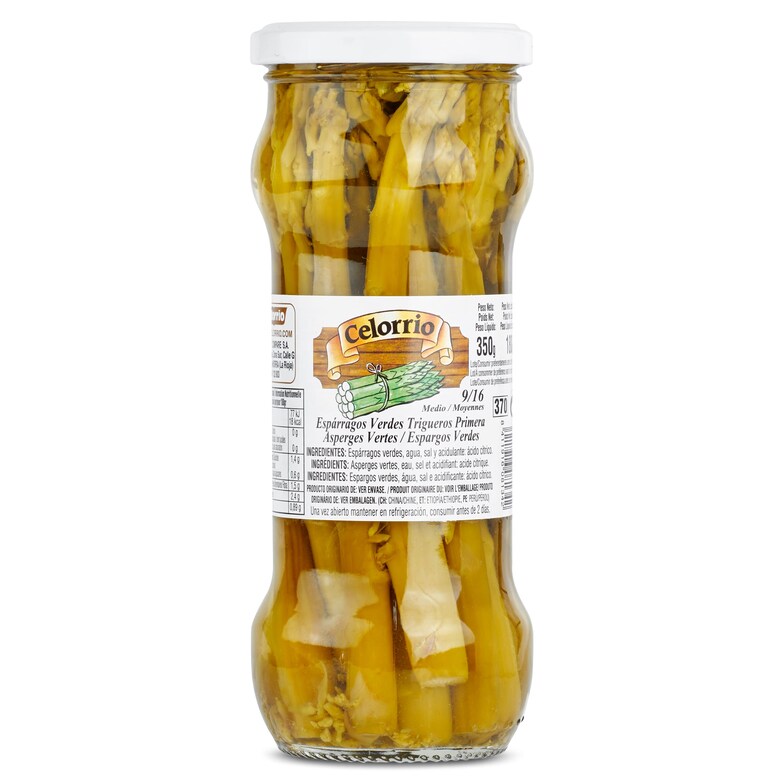 Dia Espárragos verdes medios 9/16 piezas Celorrio frasco 180 g