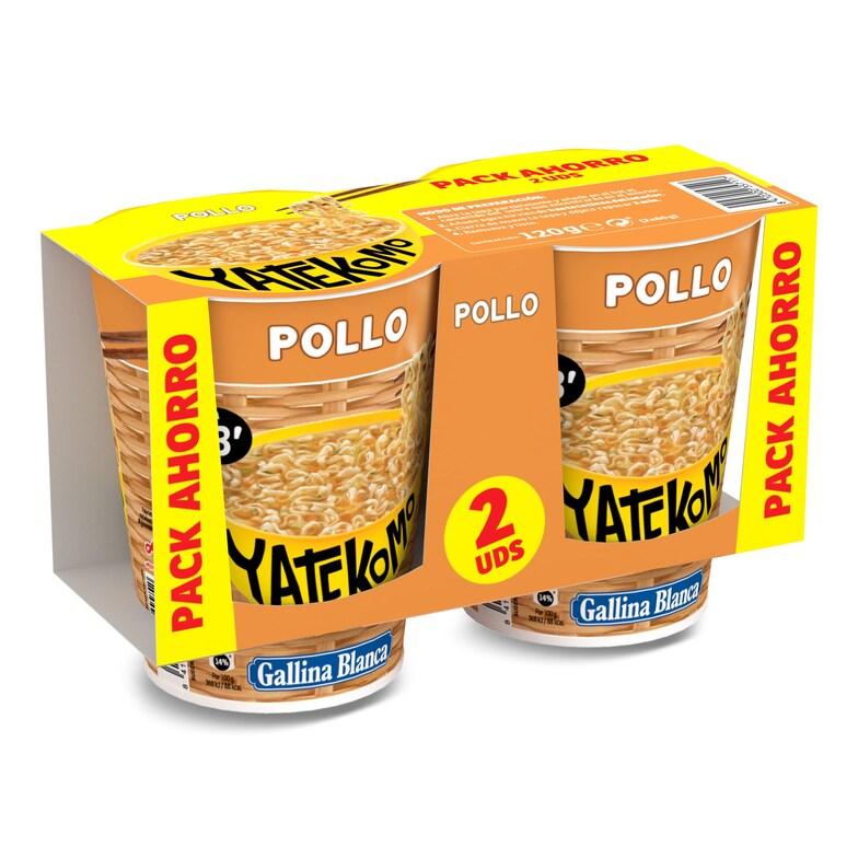 Dia Fideos orientales pollo Gallina Blanca Yatekomo bote 2 x 60 g