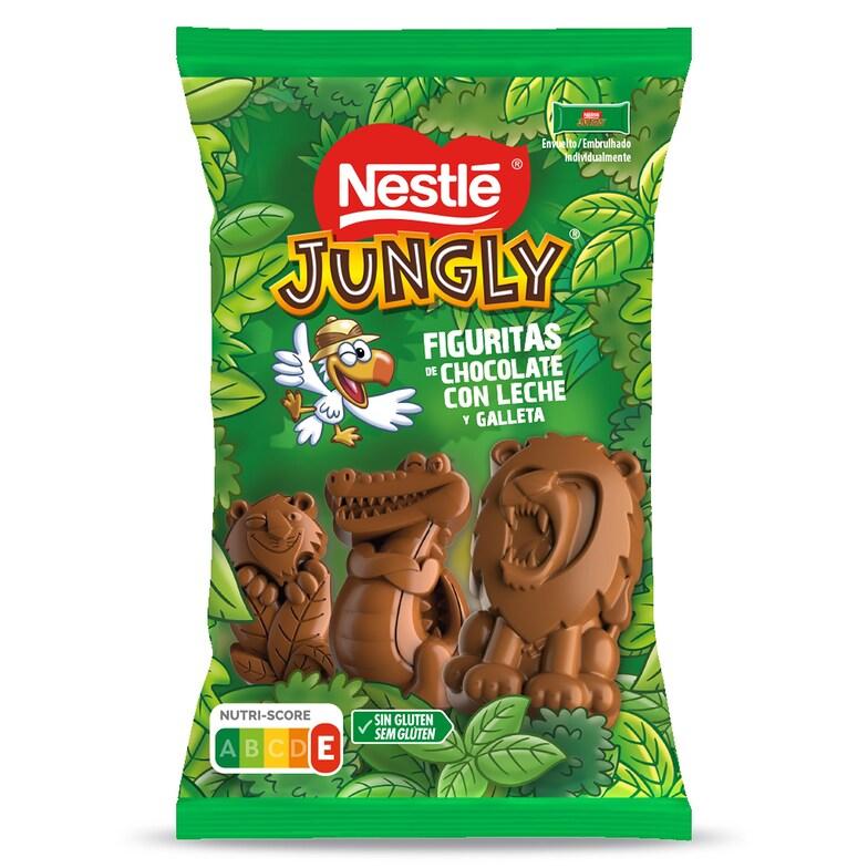 Dia Figuritas de chocolate con leche y galleta Nestlé Jungly bolsa 124 g