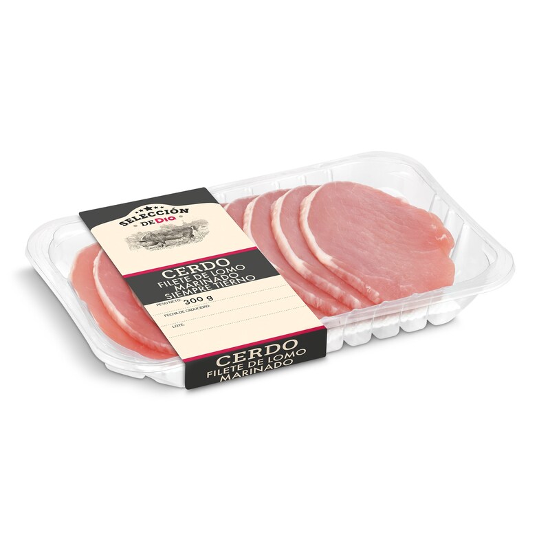Dia Filete De Cinta De Lomo Marinado Selección De Dia Bandeja 300 G