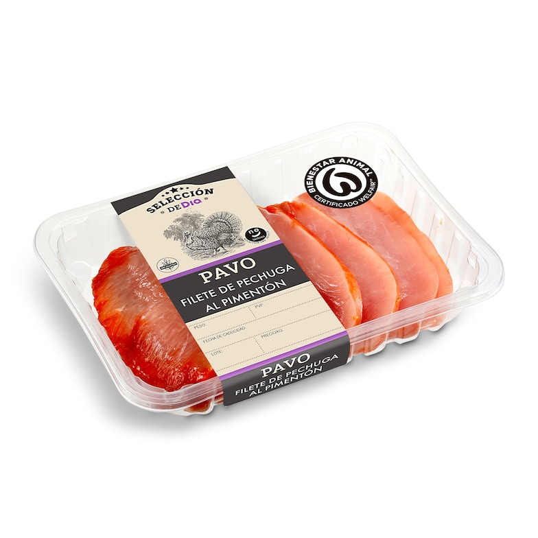 Dia Filete de pavo al pimentón Selección de Dia bandeja 575 g aprox