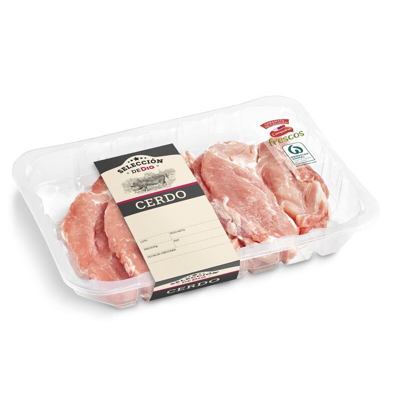 Dia Filetes de cabeza de lomo de cerdo Selección de Dia bandeja 500 g aprox