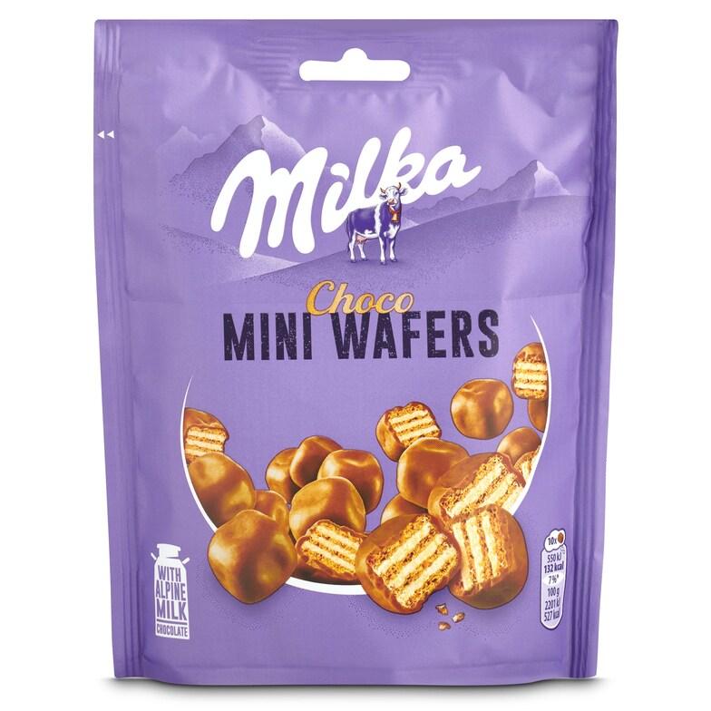 Dia Galletas De Barquillo Recubiertas De Chocolate Mini Wafers Milka Bolsa 110 G