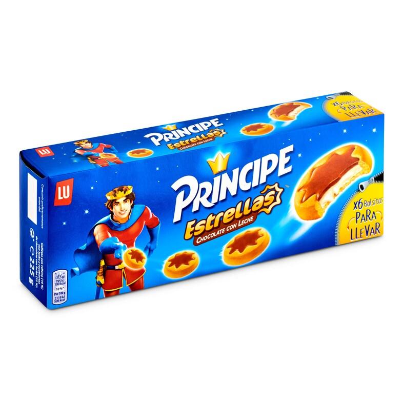 Dia Galletas rellenas de chocolate estrellas Principe caja 225 g