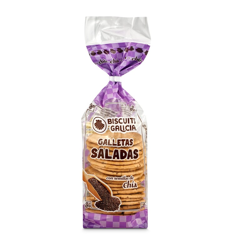 Dia Galletas saladas con semillas de chía Biscuits Galicia bolsa 200 g