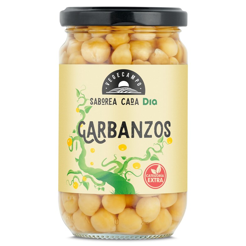 Dia Garbanzos cocidos extra Vegecampo de Dia frasco 210 g