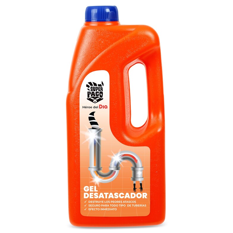 Dia Gel desatascador para tuberías Super Paco de Dia botella 1 l