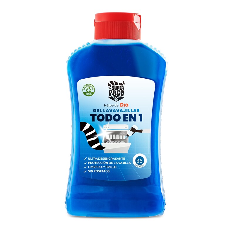 Dia Gel lavavajillas máquina todo en 1 Super Paco de Dia botella 720 ml
