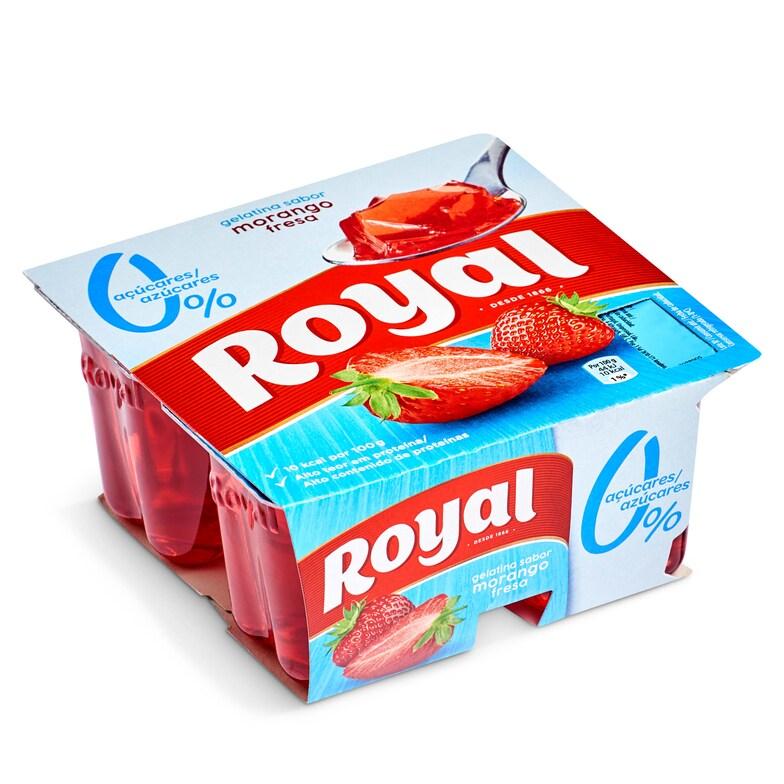 Dia Gelatina sabor fresa sin azúcar Royal pack 4 x 90 g