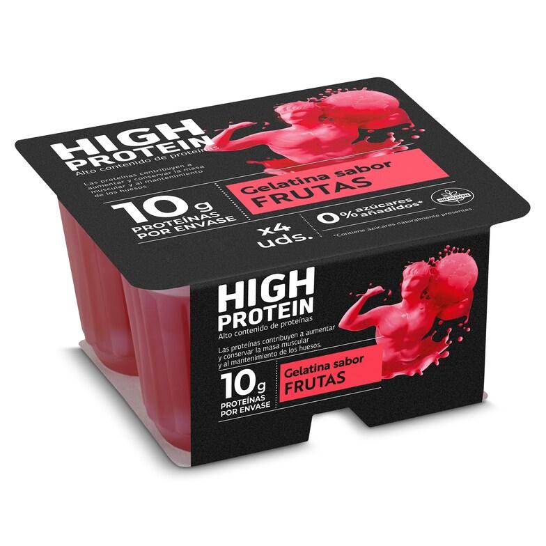 Dia Gelatina sabor frutas alto en proteínas Dia Láctea pack 4 x 100 g