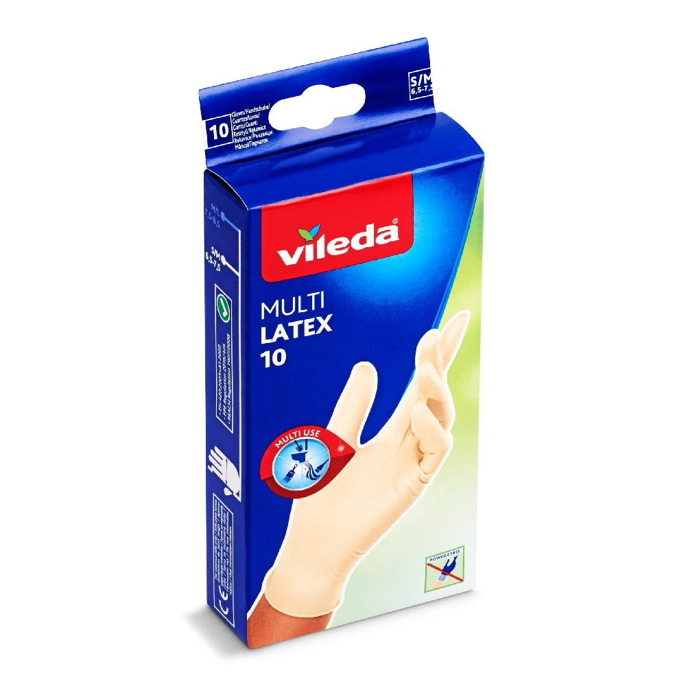 Dia Guantes desechables de látex multiusos talla S/M Vileda caja 10 unidades