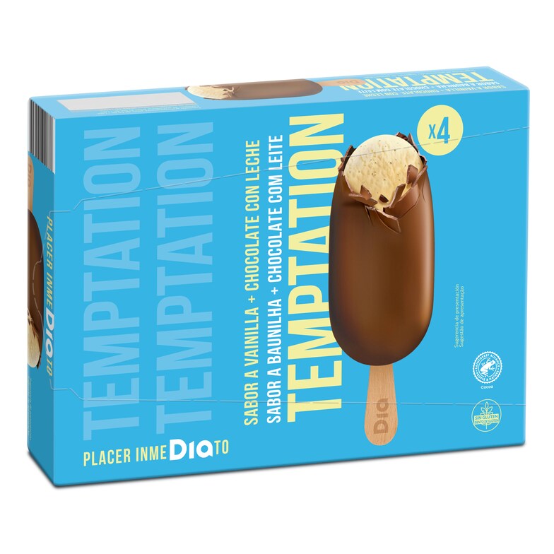 Dia Helado bombón classic 4 unidades Temptation de Dia caja 336 g