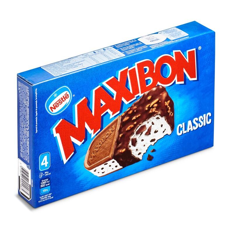 Dia Helado de nata con gotas de chocolate 4 unidades Nestlé Maxibon caja 384 g