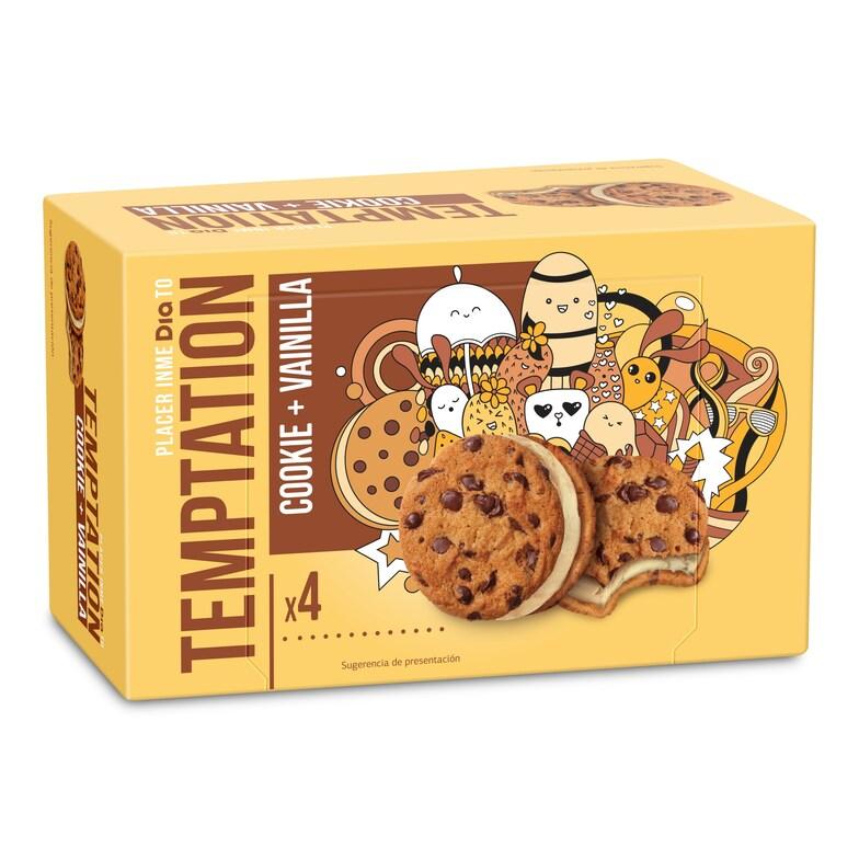 Dia Helado sándwich cookie con vainilla 4 unidades Temptation de Dia caja 220 g