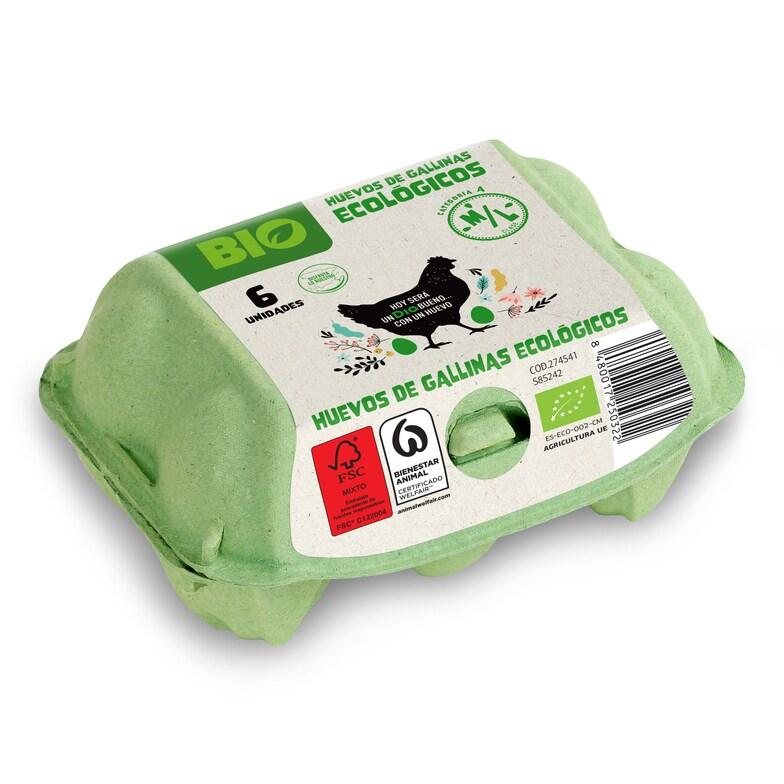 Dia Huevos ecológicos categoría A clase M/L Dia bandeja 6 unidades