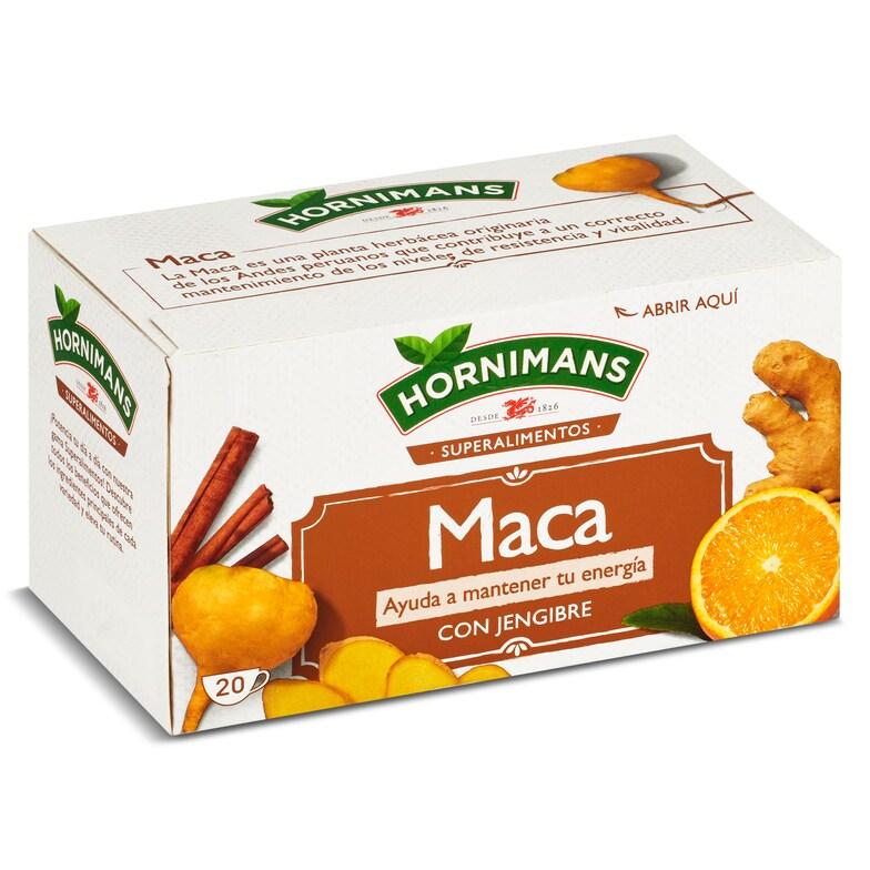 Dia Infusión de maca con jengibre canela y naranja Hornimans caja 20 unidades