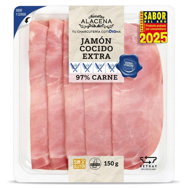 Dia Jamón cocido extra 97% carne Nuestra Alacena de Dia sobre 150 g
