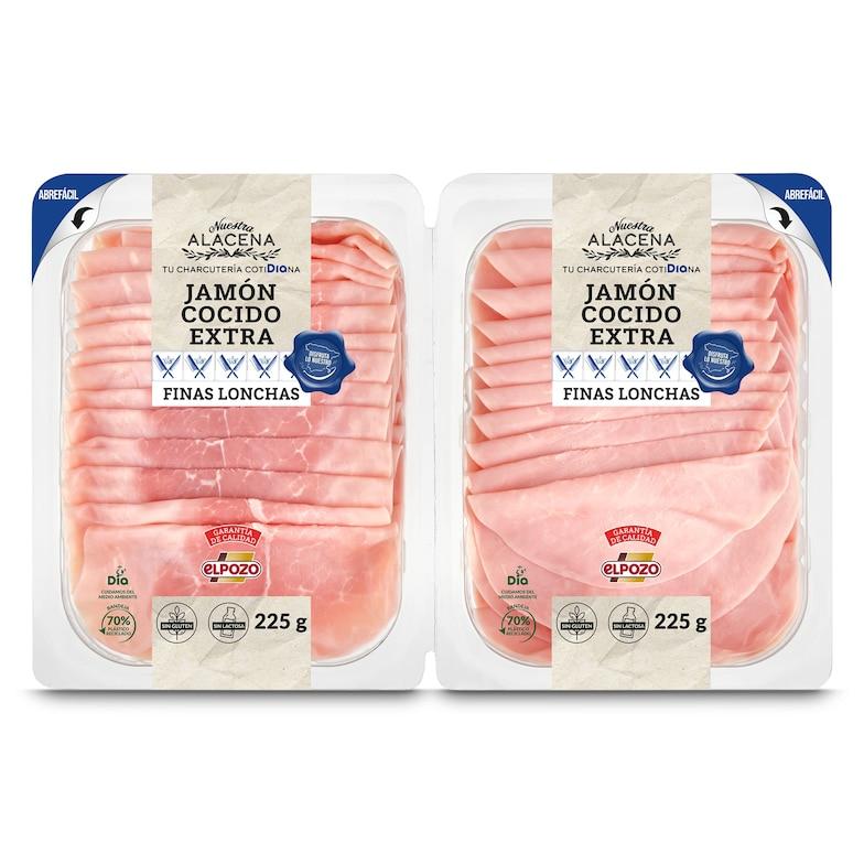 Dia Jamón cocido extra Nuestra Alacena de Dia sobre 2 x 225 g