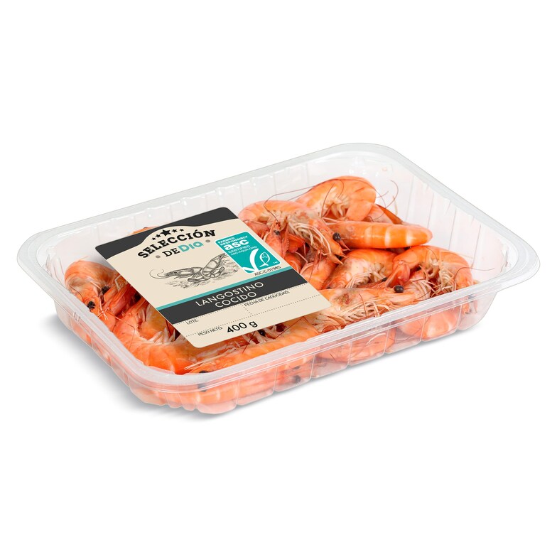 Dia Langostino Cocido Selección De Dia Bandeja 400 G