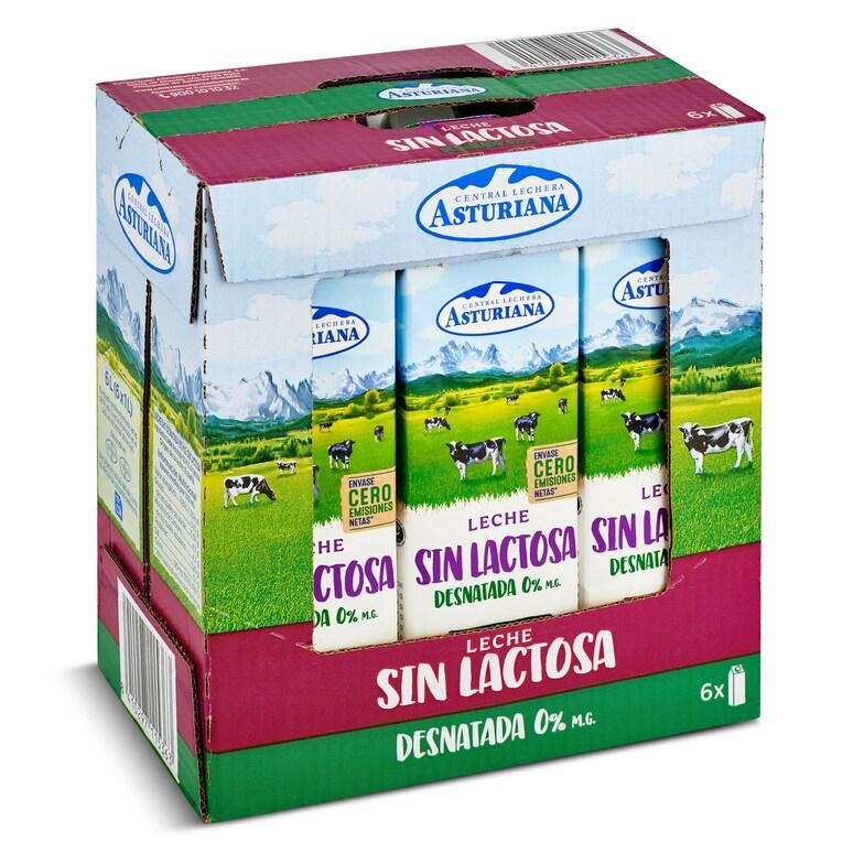 Dia Leche desnatada sin lactosa Central Lechera Asturiana brik 6 x 1 l