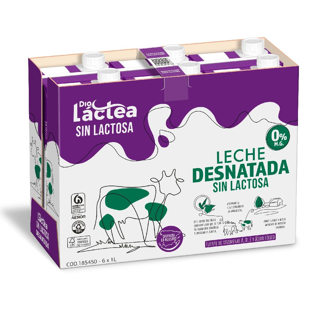 Dia Leche desnatada sin lactosa Dia Láctea brik 6 x 1 l