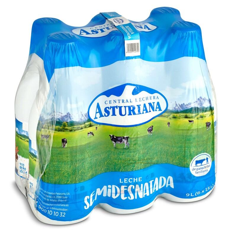 Dia Leche Semidesnatada Central Lechera Asturiana Botella 6 X 1.5 L