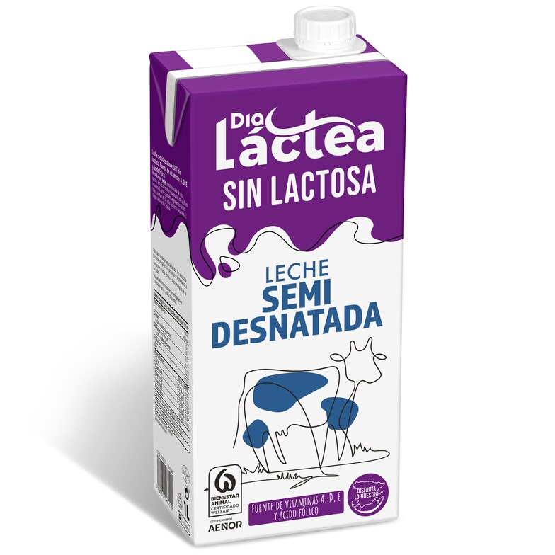 Dia Leche Semidesnatada Sin Lactosa Dia Láctea Brik 1 L