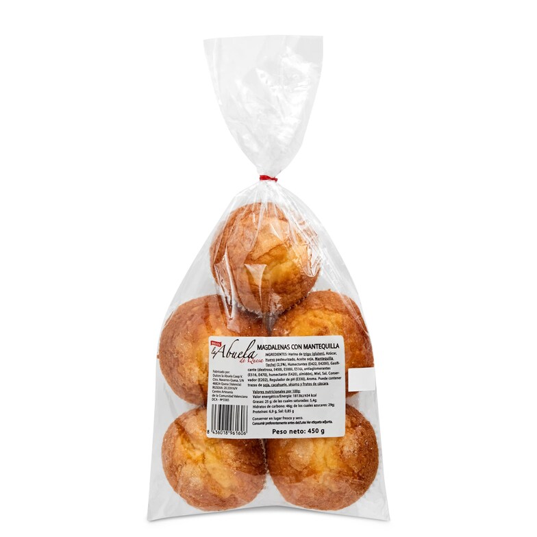 Dia Magdalenas Con Mantequilla La Abuela Bolsa 450 G