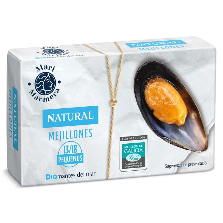 Dia Mejillones al natural 14/18 piezas Mari Marinera de Dia lata 69 g