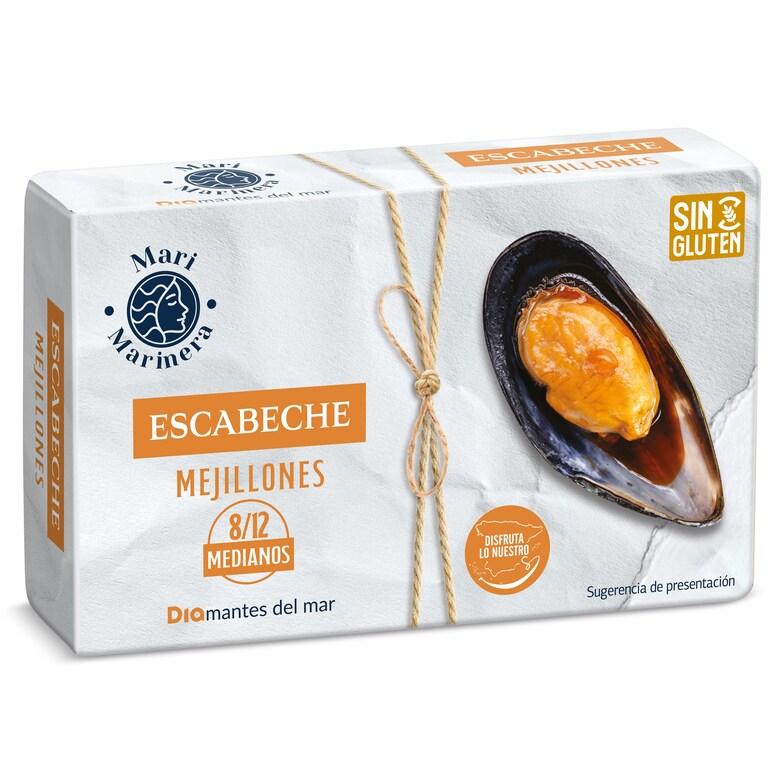 Dia Mejillones en escabeche 8/12 piezas Mari Marinera de Dia lata 69 g