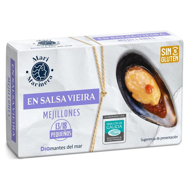 Dia Mejillones en salsa vieira 13/18 piezas Mari Marinera de Dia lata 69 g