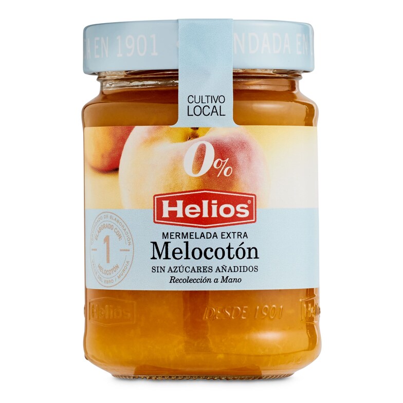 Dia Mermelada de melocotón extra sin azúcares añadidos Helios frasco 280 g