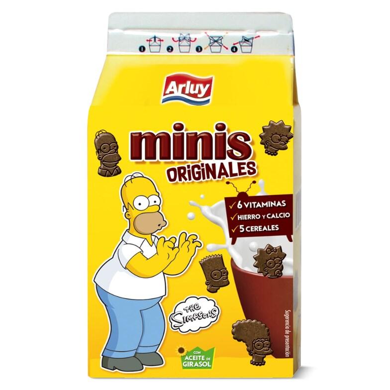 Dia Mini galletas chocolateadas con vitaminas Simpsons Arluy caja 135 g