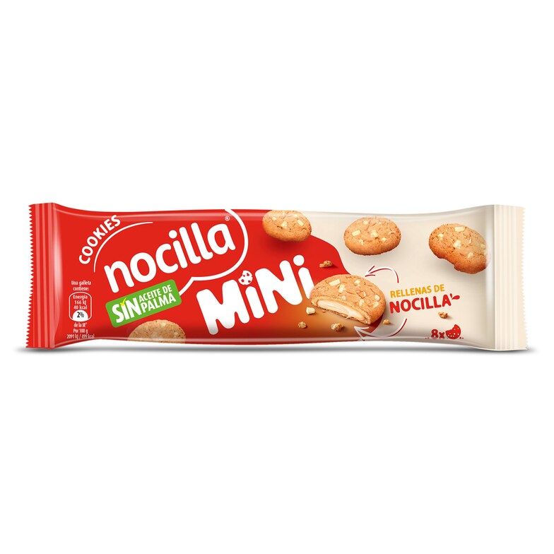 Dia Mini galletas rellenas con crema de leche Nocilla bolsa 64 g