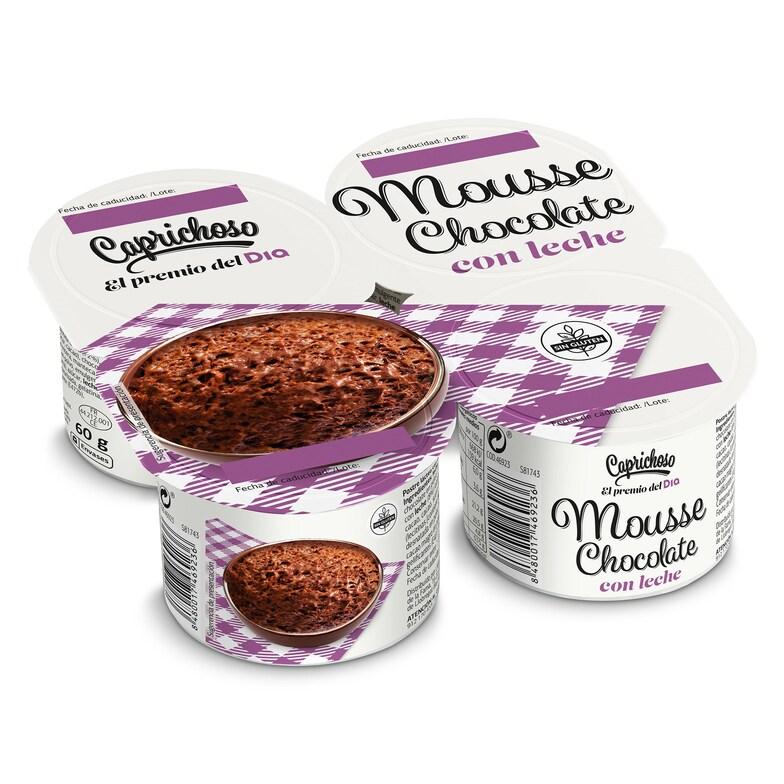 Dia Mousse de chocolate con leche Caprichoso Dia pack 4 x 60 g