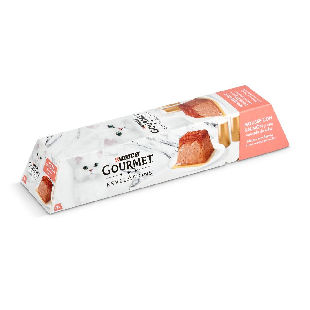 Dia Mousse para gatos de salmón Gourmet caja 4 x 57 g