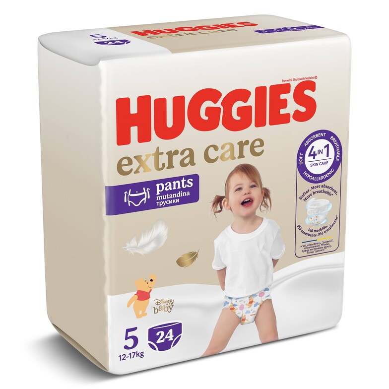 Dia Pañales pants 12-17 kgs talla 5 Huggies Extra Care bolsa 24 unidades
